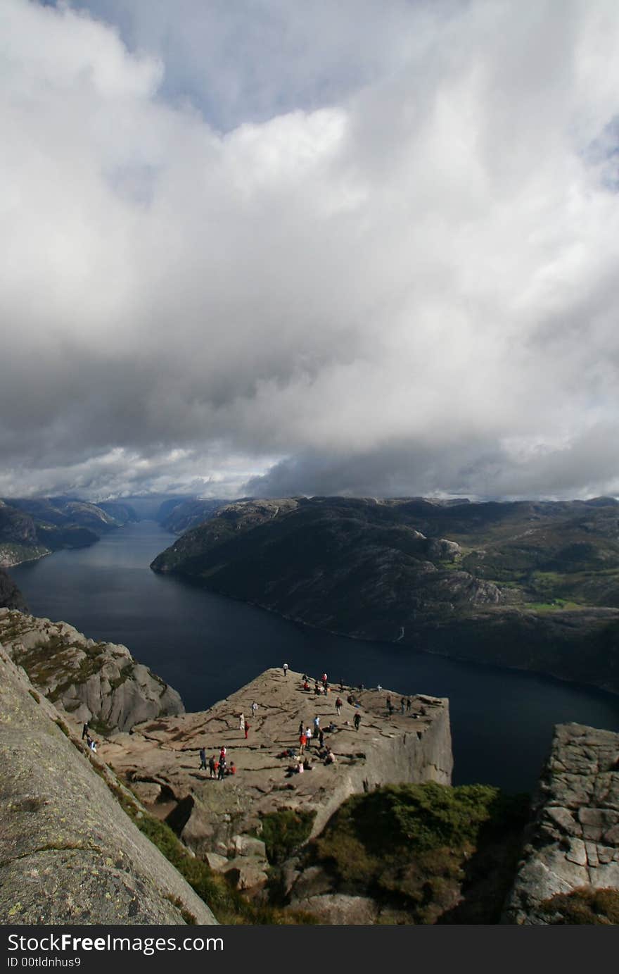 View on the Lysefjord, Norway, from Preikestolen