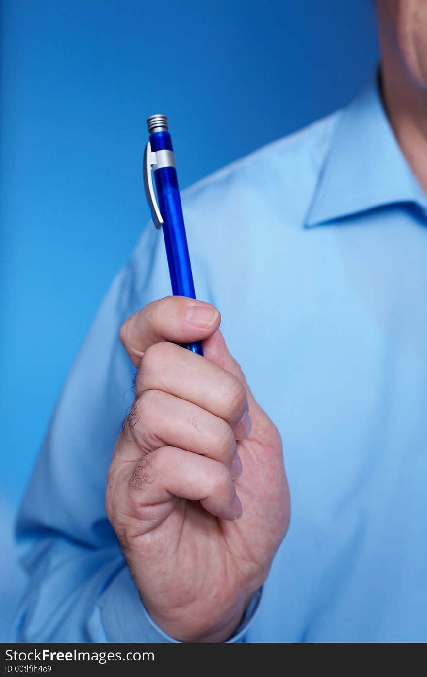 Businessman's hand  with pen. Businessman's hand  with pen