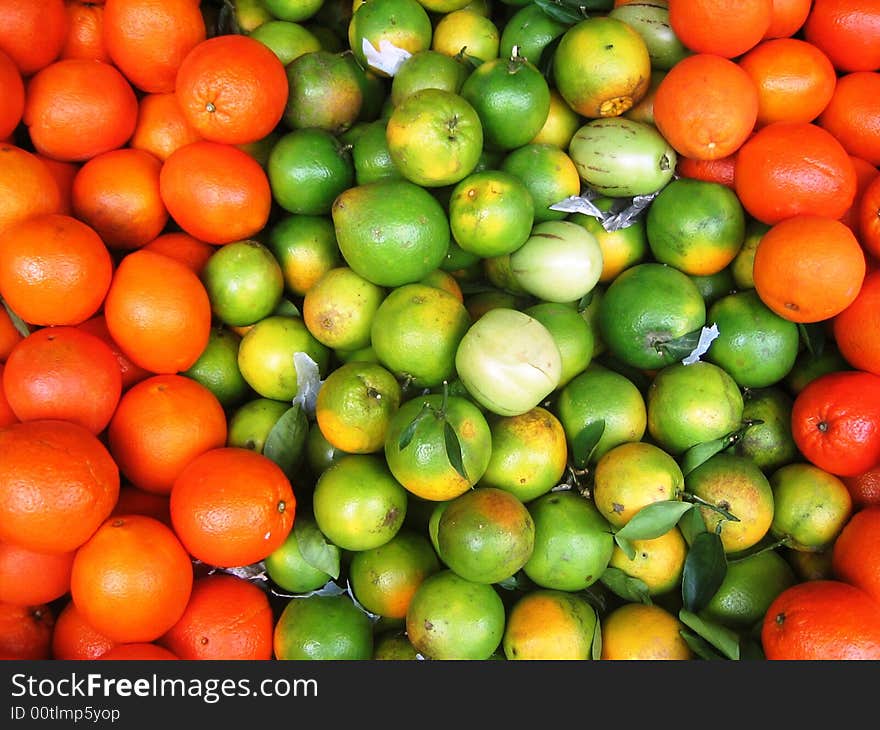 Varies fruits at  market stall