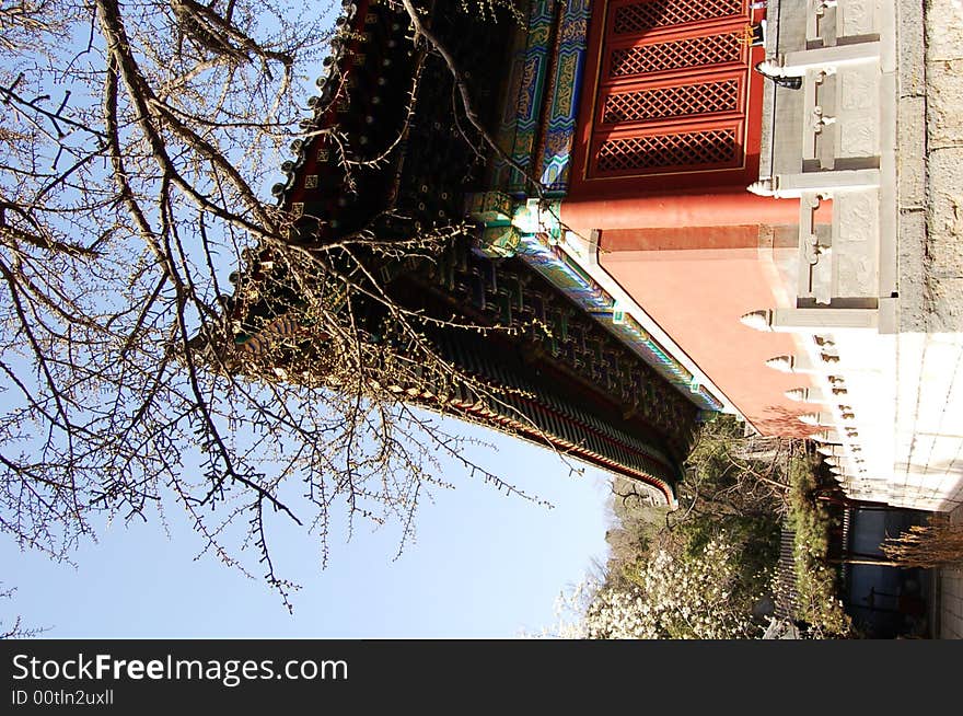 Beijing tourist attractions Huairou Gongluoshi temple. Beijing tourist attractions Huairou Gongluoshi temple