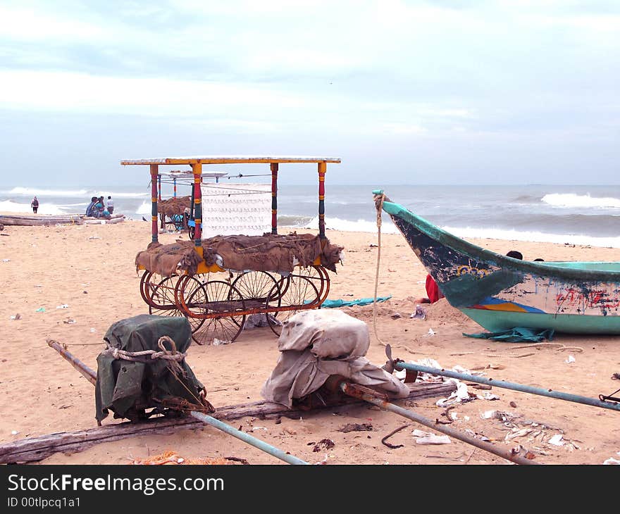 An image of the wide sandy beach in Chennai, India. An image of the wide sandy beach in Chennai, India.