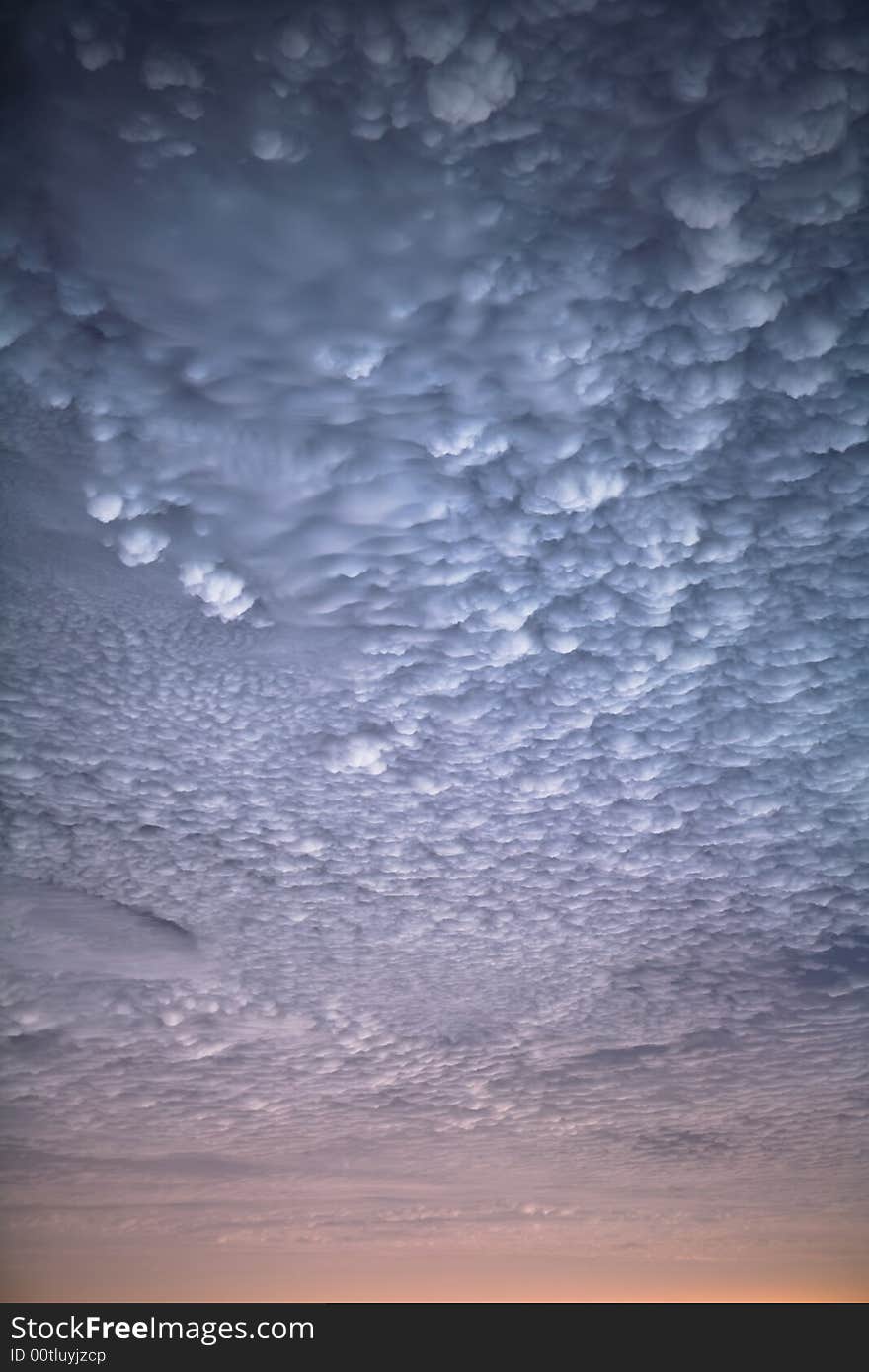 Clouds above a sunrise or sunset. Clouds above a sunrise or sunset