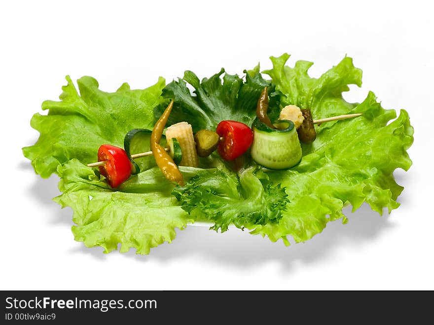 Vegetables on skewer