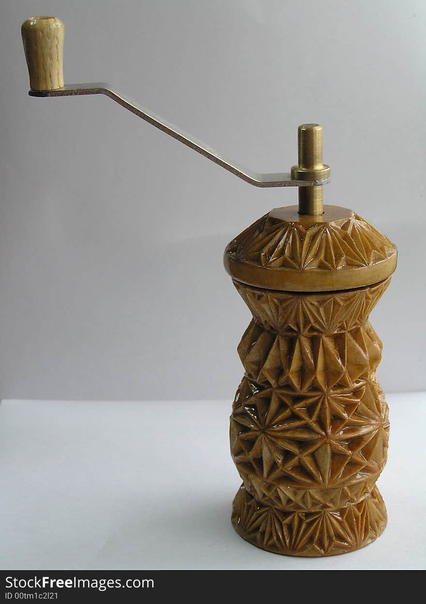 Device for growing shallow of coffee.   His corps is decorated by carving. Good gift to the favourite man.