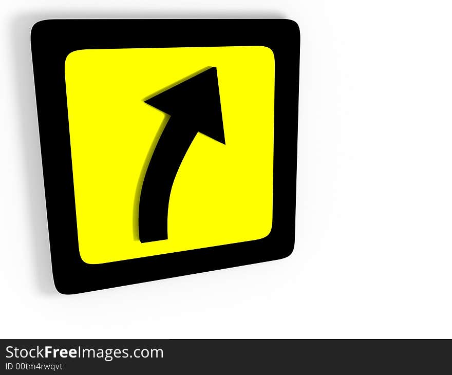 The 3d yellow icon image. The 3d yellow icon image