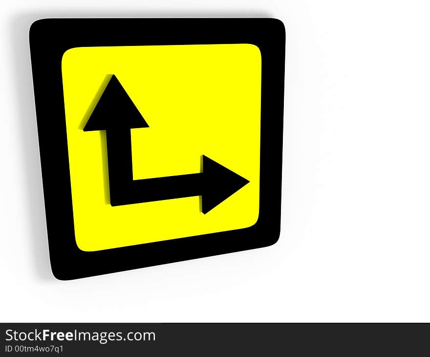 The 3d yellow icon image. The 3d yellow icon image