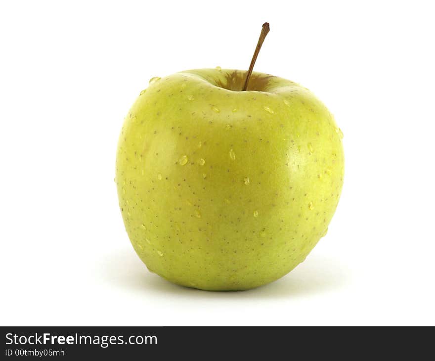 Green apple isolated on a white background