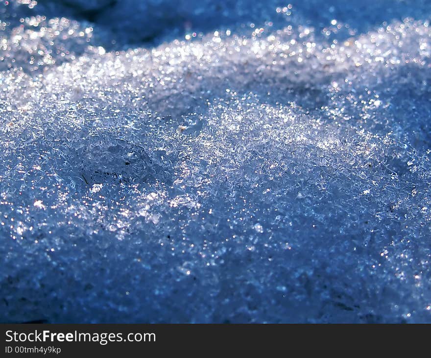 Blue Snow Closeup