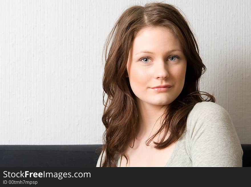 Portrait of young beautiful woman