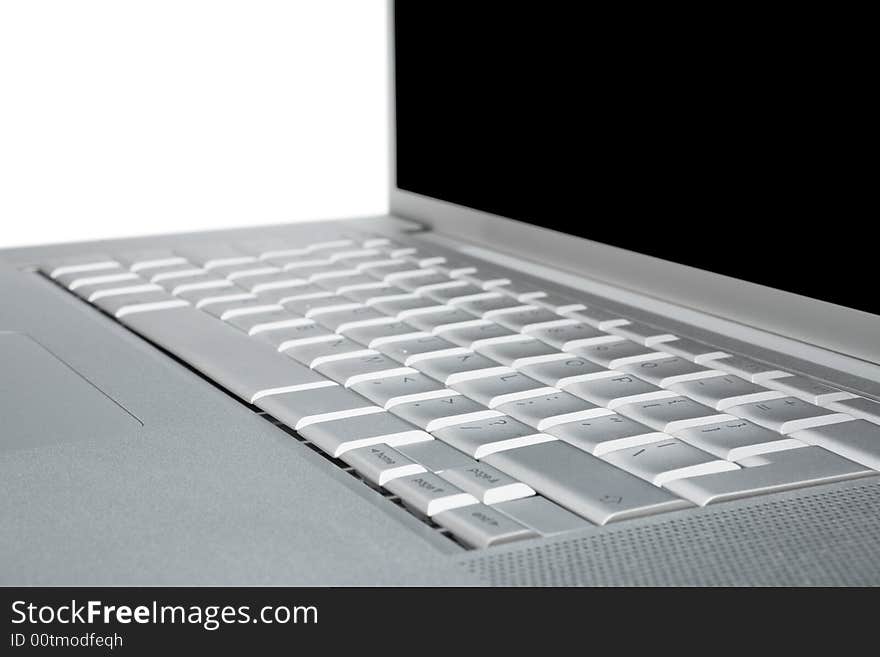 Modern and stylish laptop on a white background