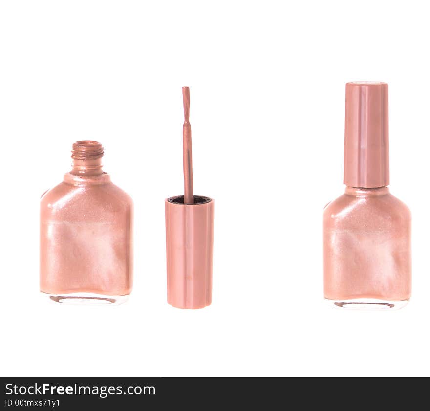 Bottle of shine nail polish,isolated