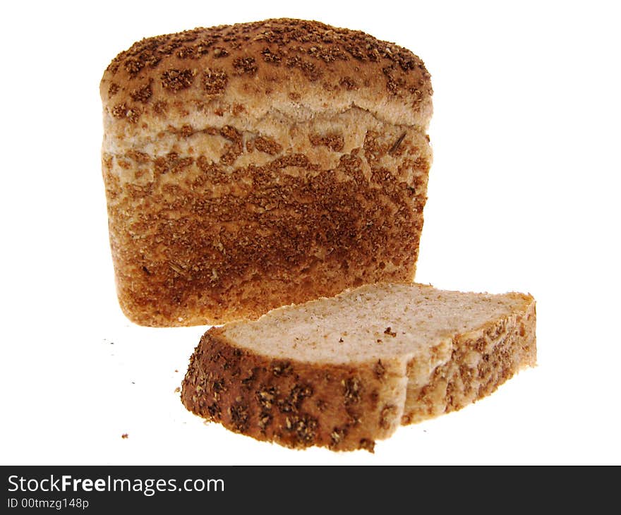 Bread on white background. See my other images of bread and food