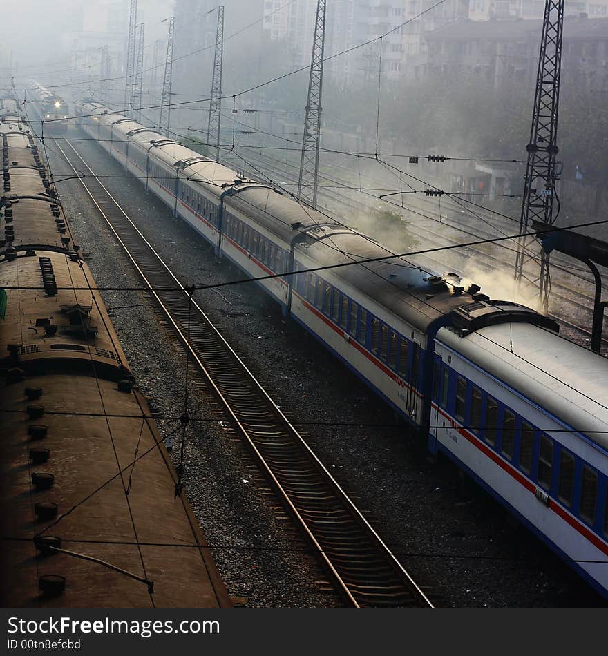 Chongqing Shapingba Railway Train Station in the morning