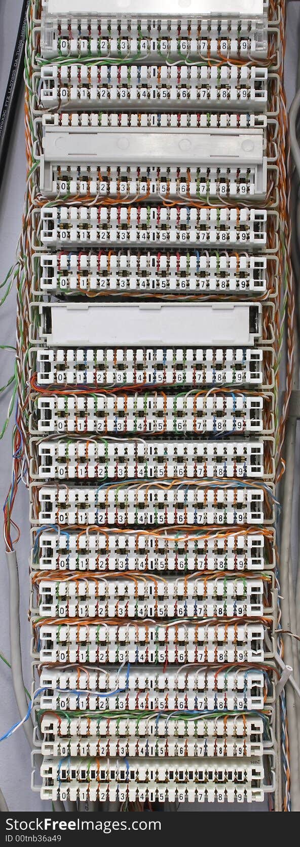 Telephone cable panel