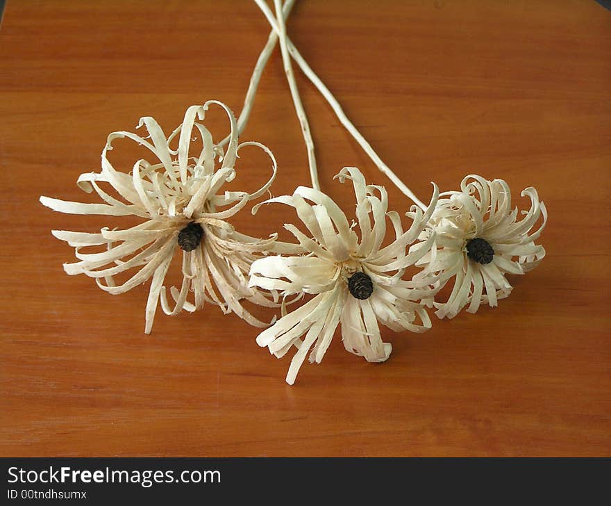 Wooden flowers