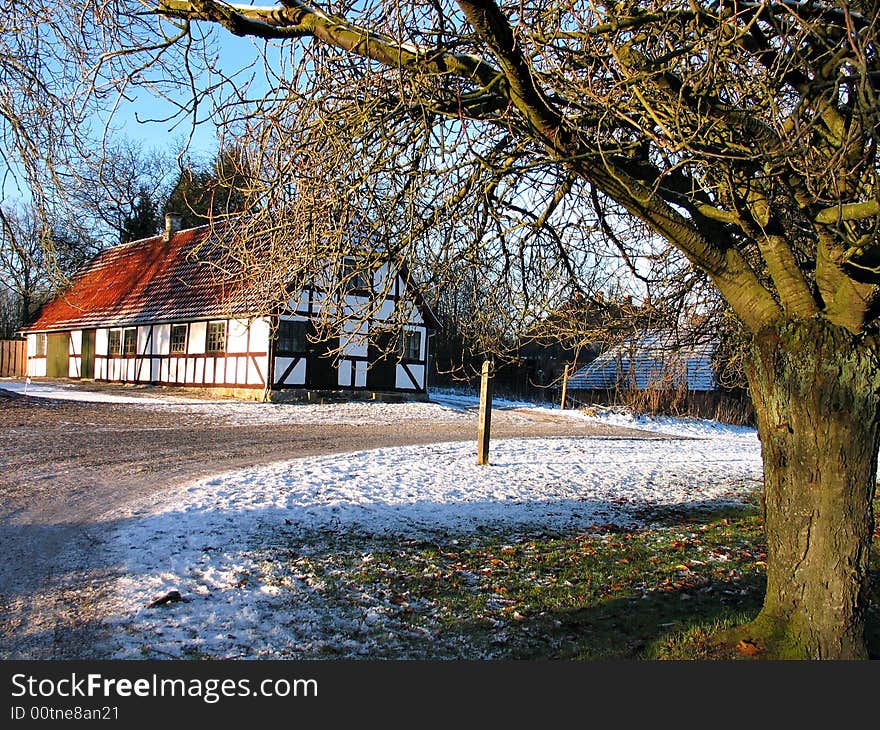 Farmhouse in winter  - Christmas