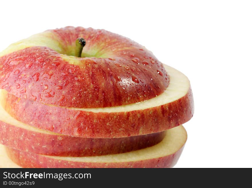 Red apple  isolated on a white background