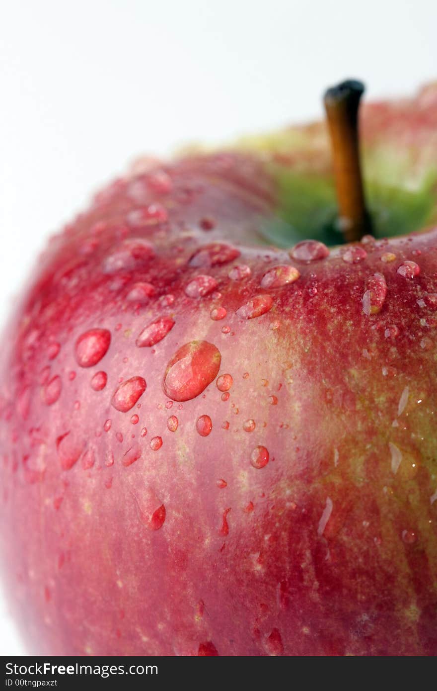 Red apple  isolated on a white background