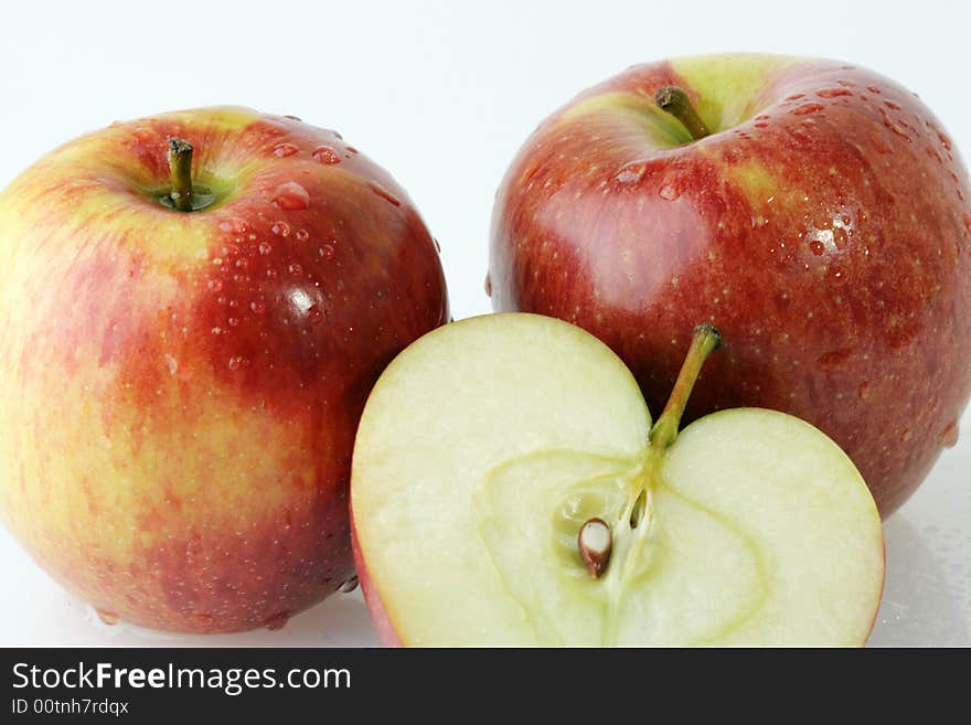 Red apple isolated on a white background