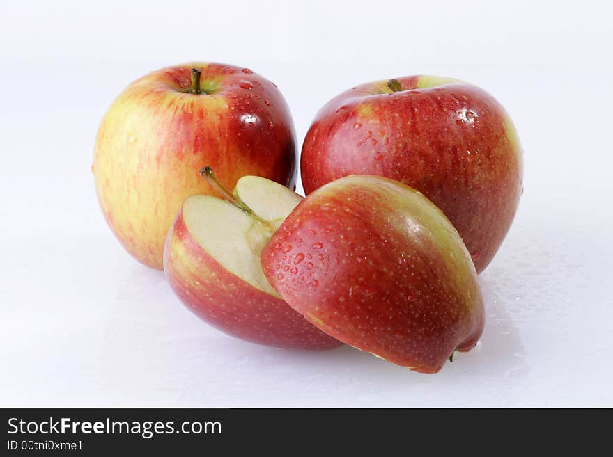 Red apple  isolated on a white background