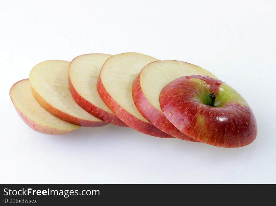 Red apple  isolated on a white background