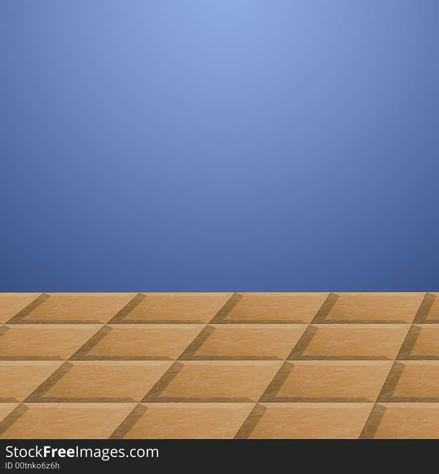 Illustration of a floor and wall illusion. Illustration of a floor and wall illusion