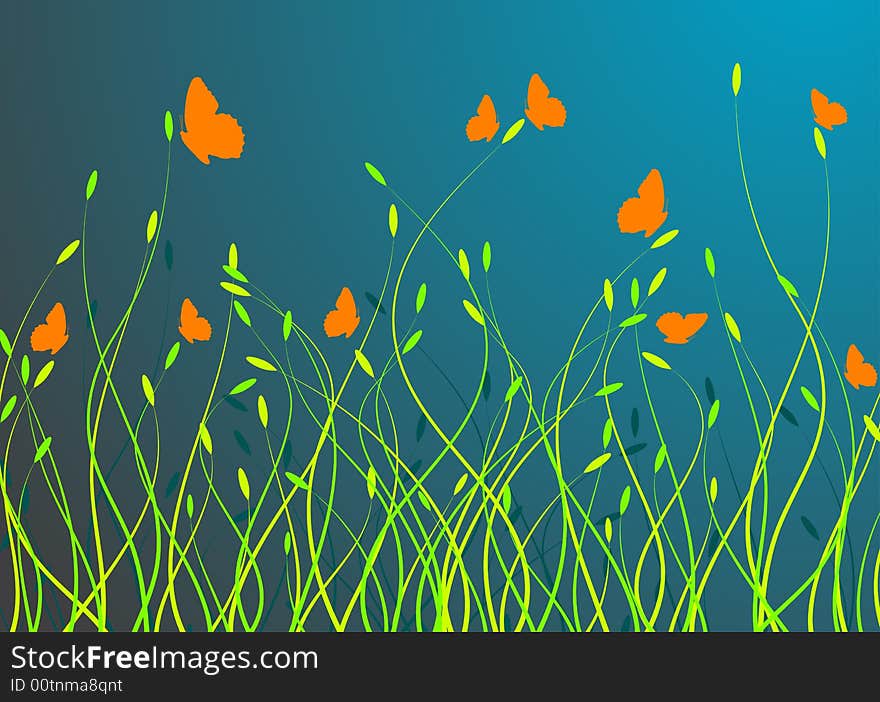 Abstract Floral Background.