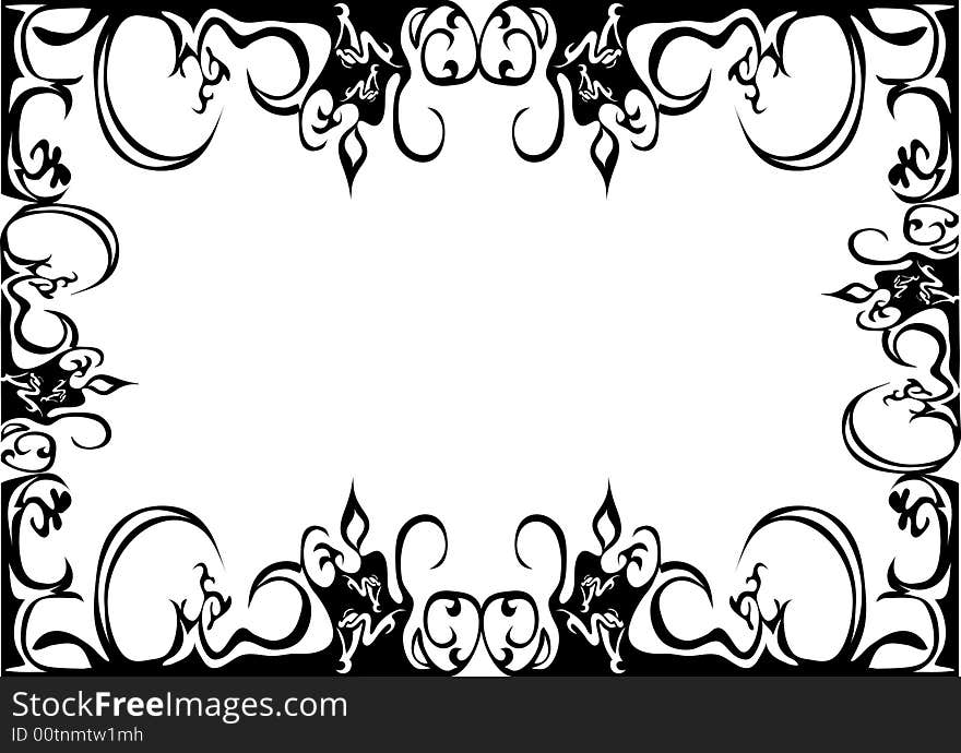 Black and white design ornament