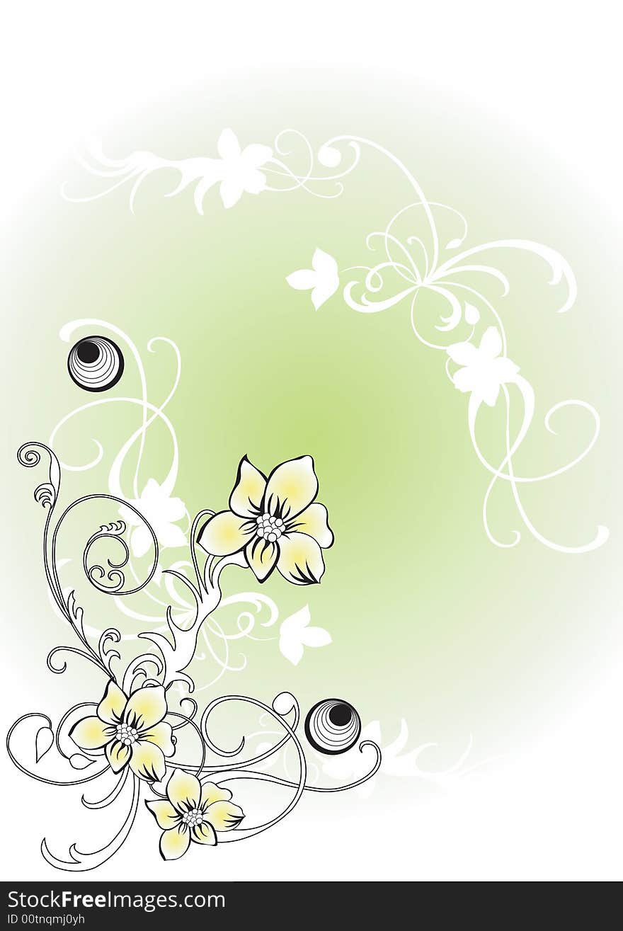 Illustration of a floral background