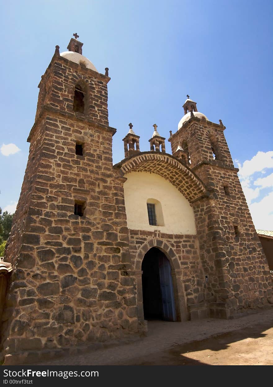 Spanish Catholic Church at Raqchi. Peru. Spanish Catholic Church at Raqchi. Peru