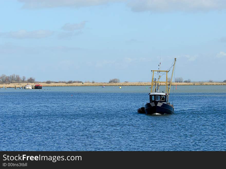 Small fishing ship