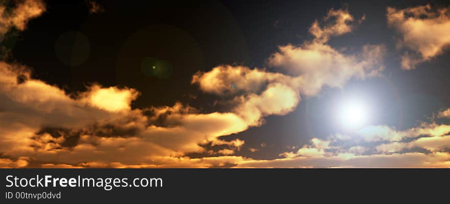 A image of a  sky, with a sun that is either setting or rising. It would be a good natural background image. A image of a  sky, with a sun that is either setting or rising. It would be a good natural background image.