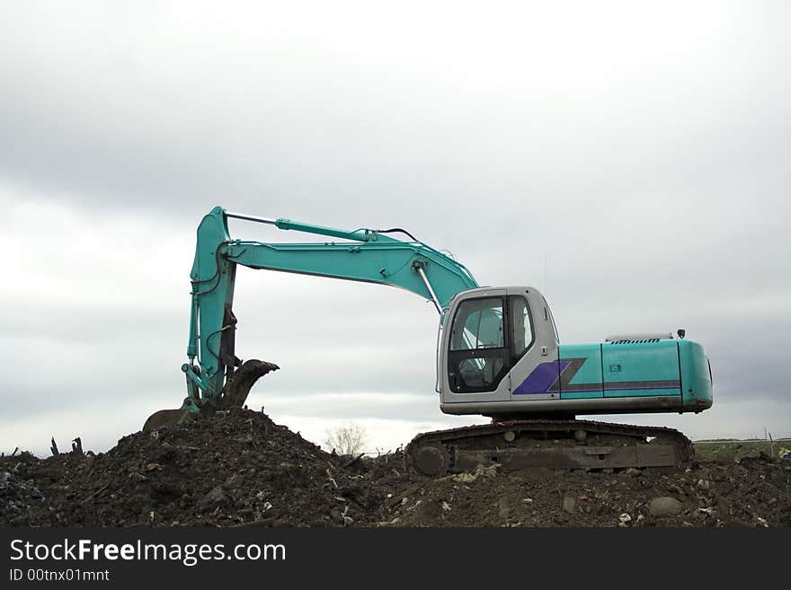 Excavator Backhoe Digging