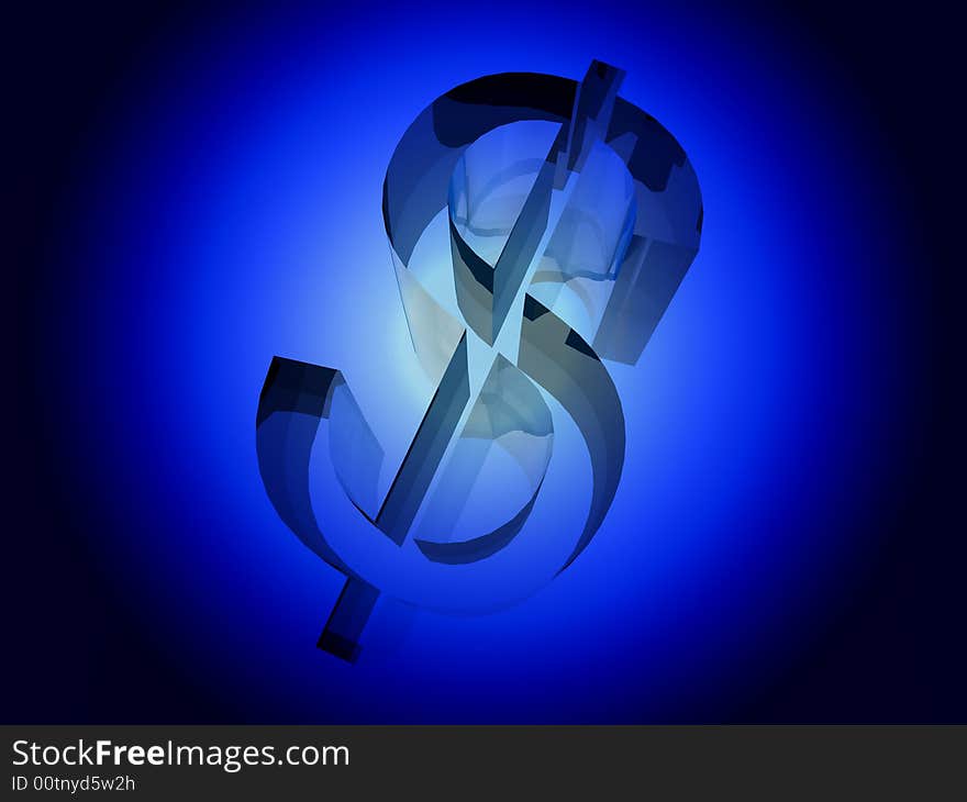 A image of a American dollar currency symbol. A image of a American dollar currency symbol.