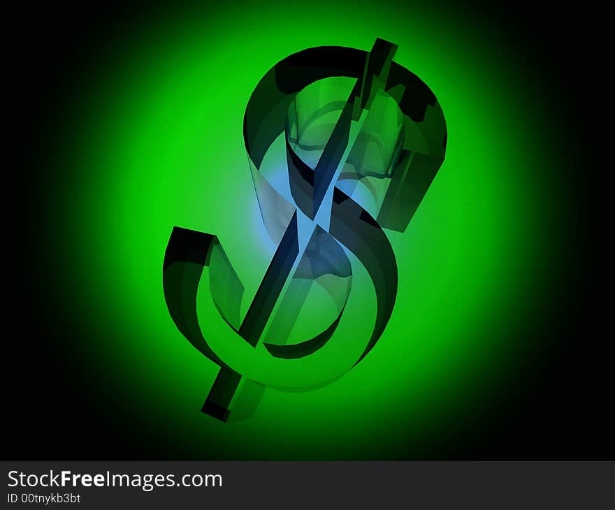 A image of a American dollar currency symbol. A image of a American dollar currency symbol.