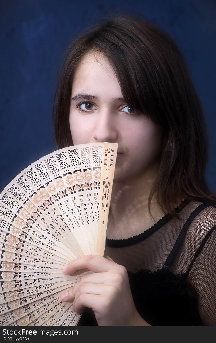 Girl with a fan