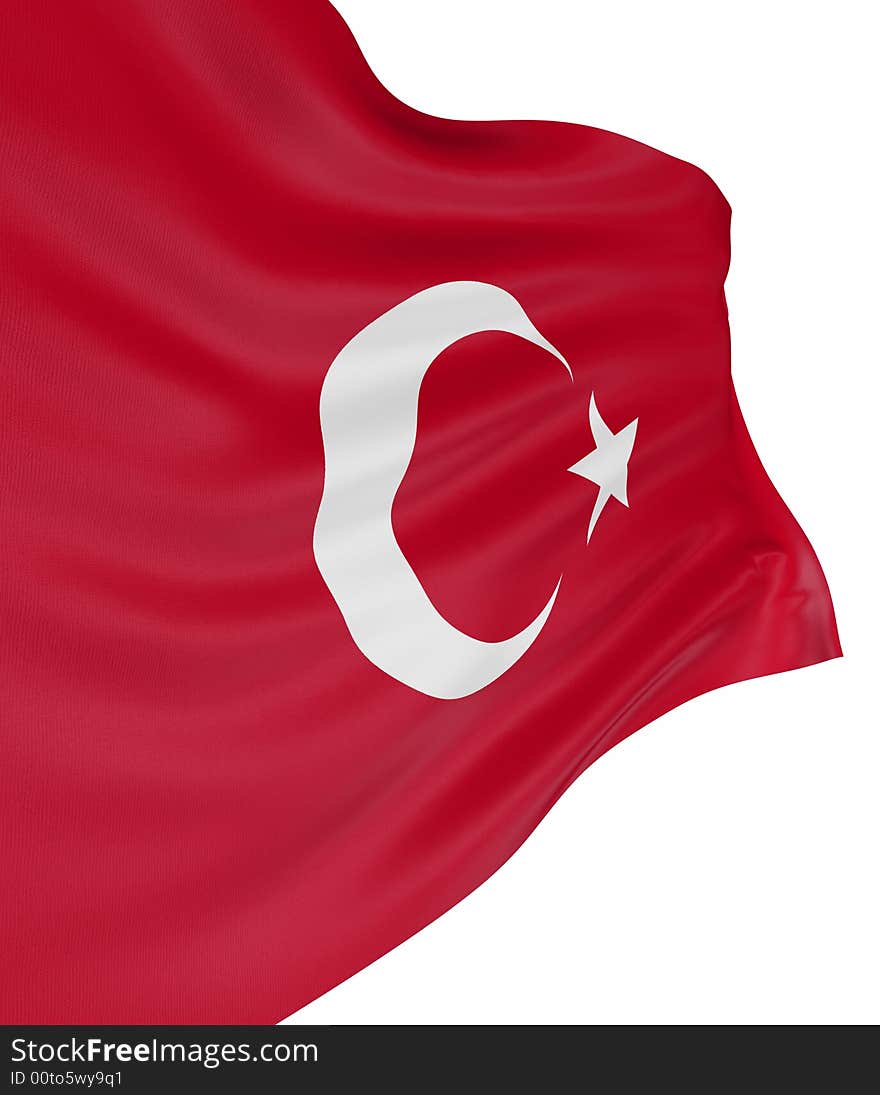 3D Turkish Flag