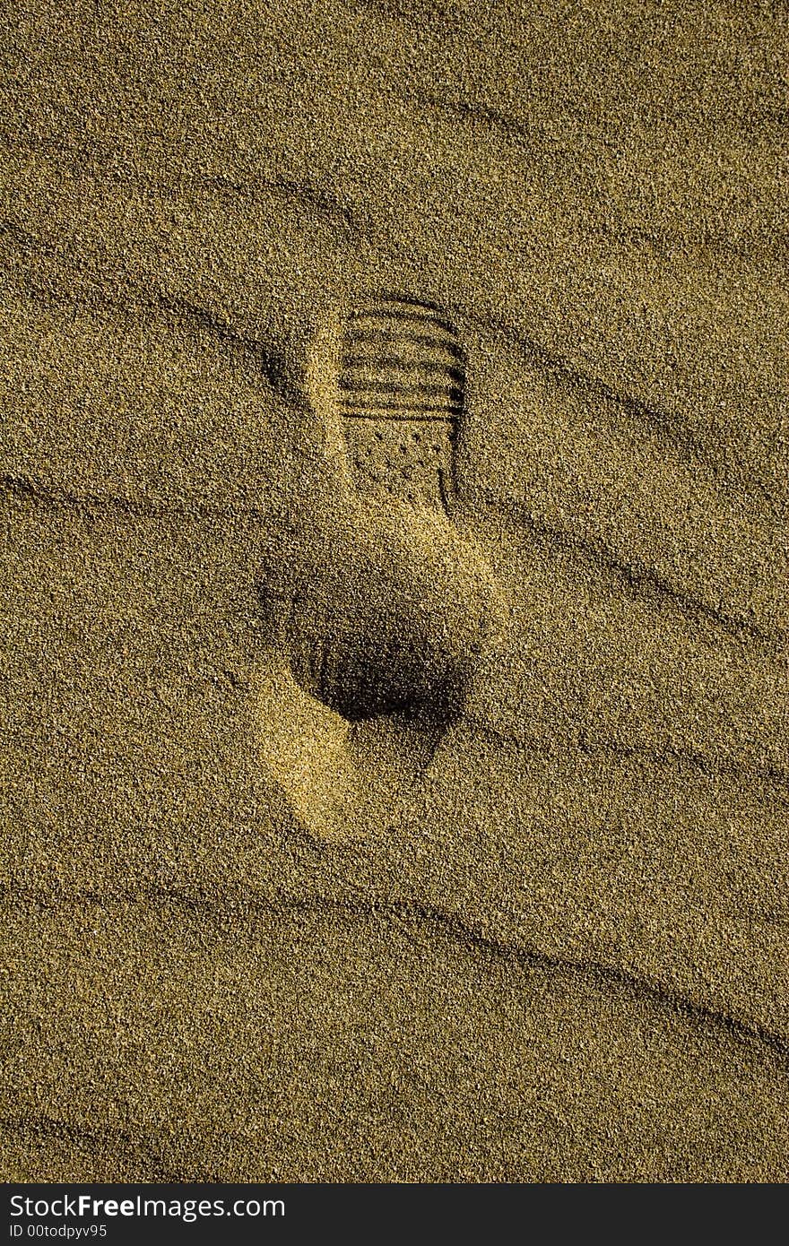 Footprint in the sand