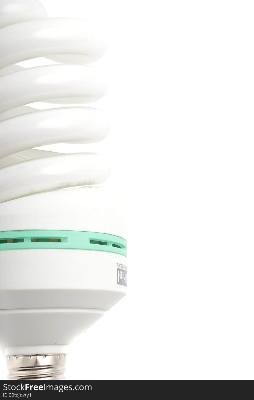 Energy-safe white lamp on white background