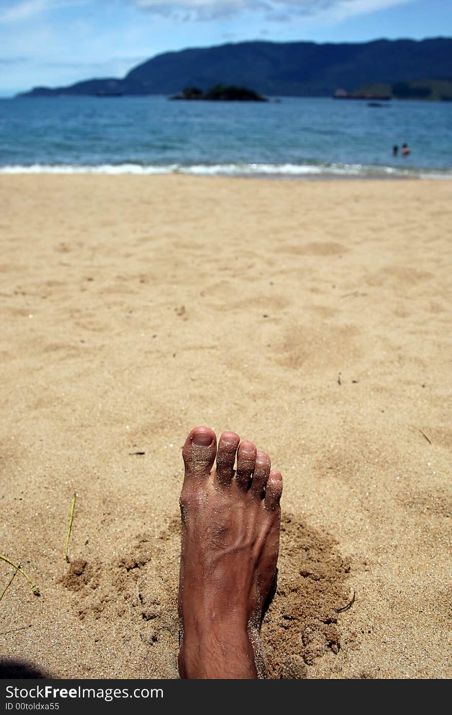 Relaxing on the beach