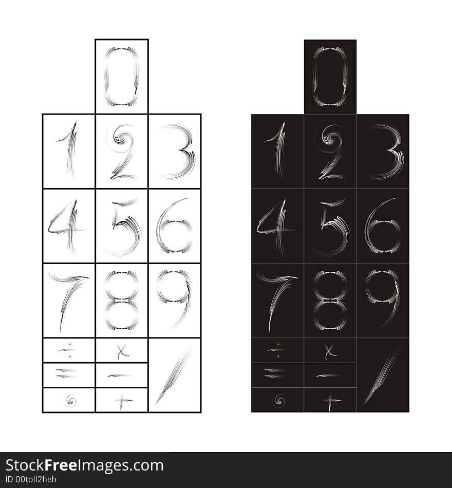 Vector based illustration. Figures. Calculator