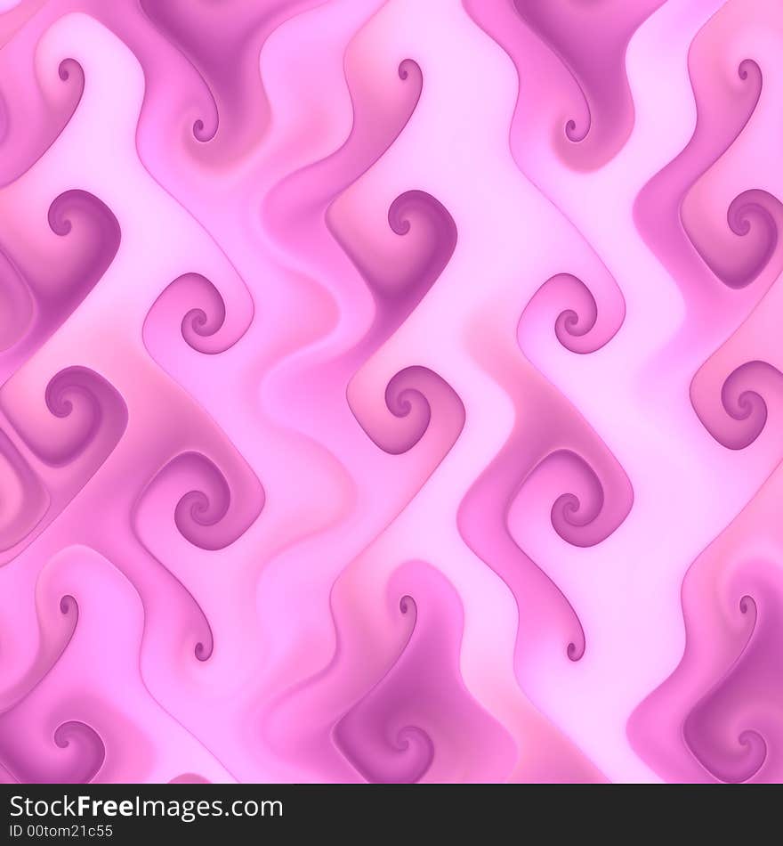 Abstract illustration of strawberry cream syrup swirls. Abstract illustration of strawberry cream syrup swirls