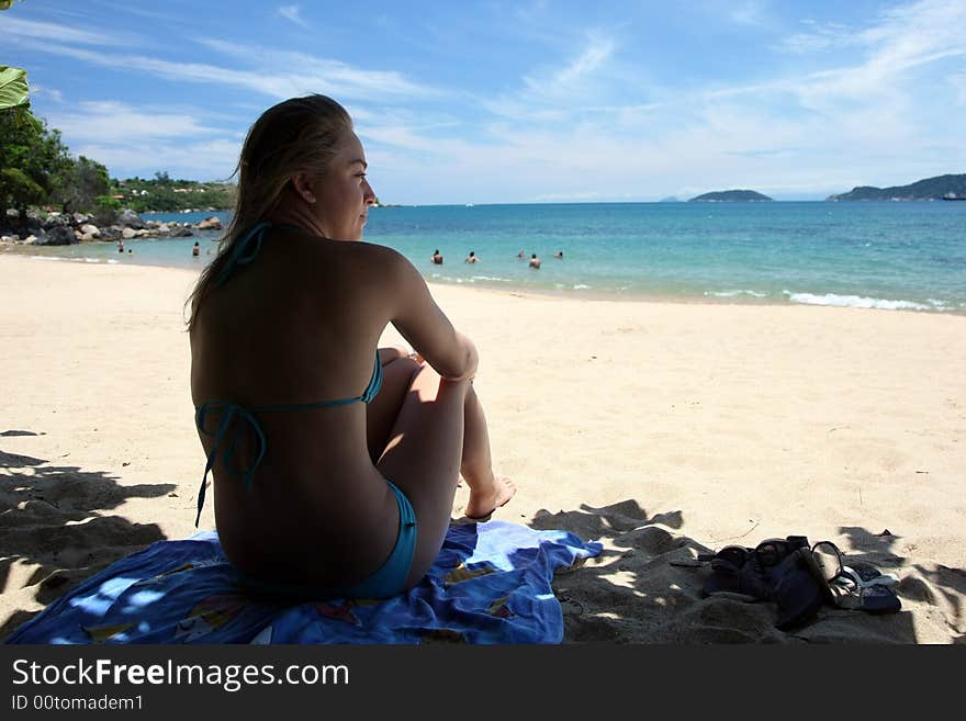 Relaxing on the beach