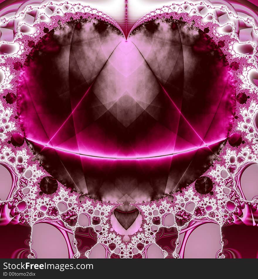 Pink Crystal Heart