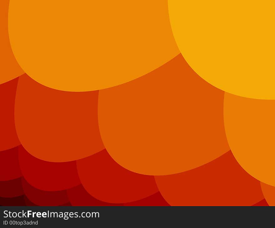 Abstract orange and red balloon illustration background. Abstract orange and red balloon illustration background