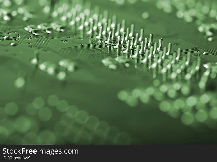 Close up view of the abstract microcircuit.