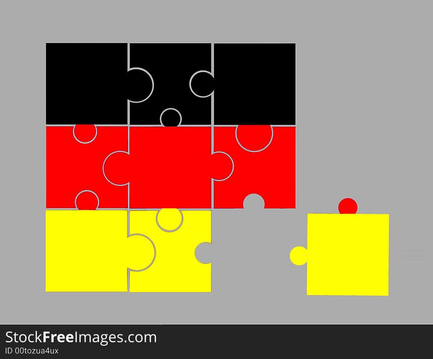 Game a puzzle - flag of Germany