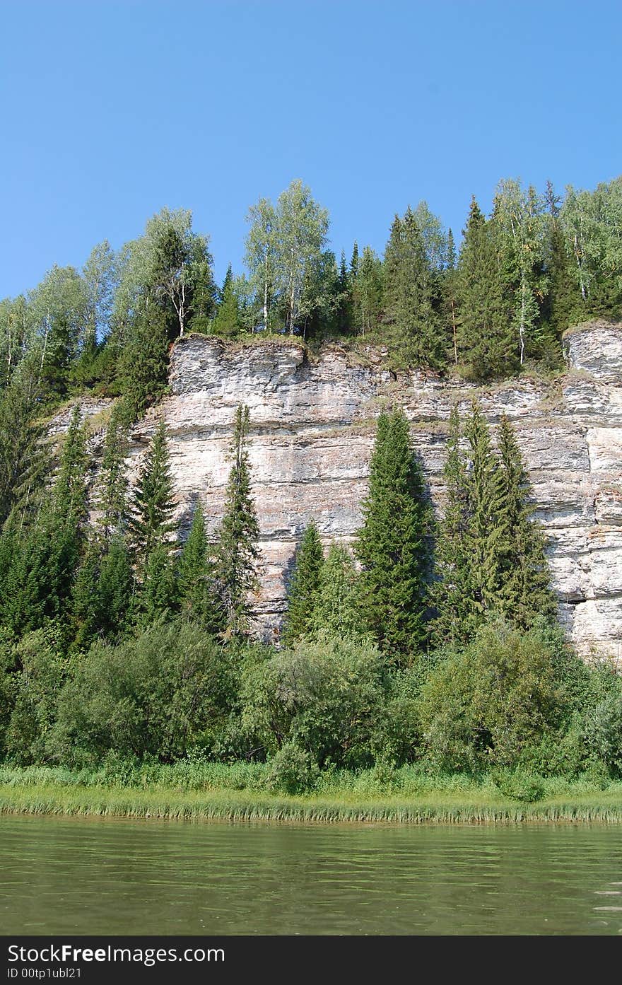 Lake accumulating water from a mountain river. Lake accumulating water from a mountain river