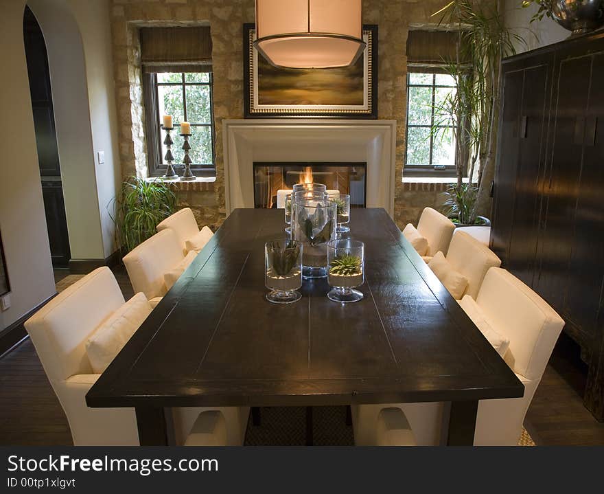 Luxury home dining table.