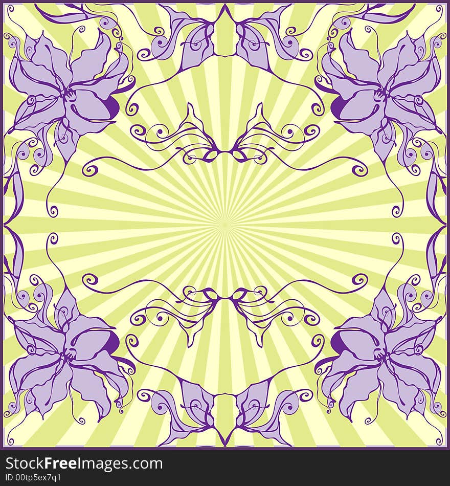 Design of a vector background in vintage style. Design of a vector background in vintage style.